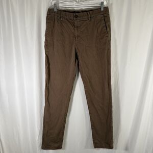 Bear Bottom Pants Men's 30x30 Brown Flat Front Cotton Blend Button Zip